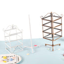 128 Holes Rotating Earring Iron Stand Ring Display Square Jewelry Rack Holder