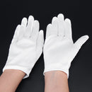 12Pairs Nylon Work Gloves White Etiquette Gloves Dust-Free Gloves Protection