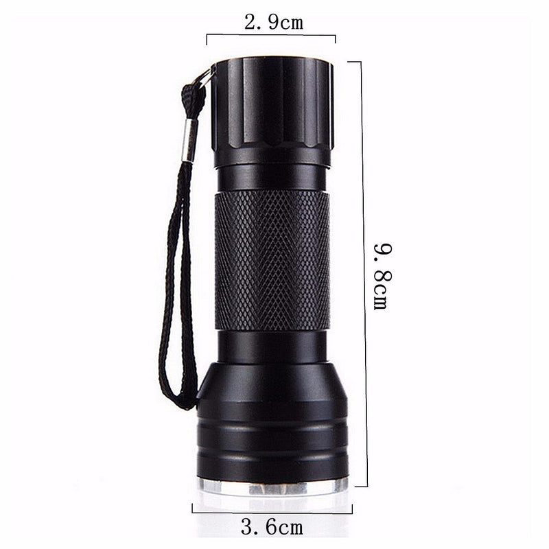Aluminum Alloy 21LED UV Ultra Violet Mini Blacklight Flashlight Torch Light Lamp Outdoor