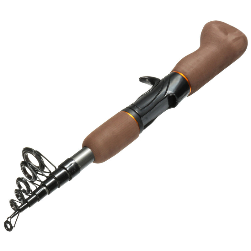 Portable Carbon Fiber Telescope Fishing Rod Travel Sea Rock Spinning Pole