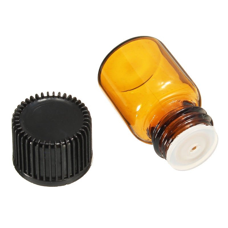 10Pcs 2ml Glass Amber Dripper Bottle For Essential Oils Aromatherapy Crafts