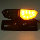 Motorcycle 12V LED Taillight Turn Signal Rear Brake License Plate Light Bracket