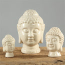 Modern B uddha Head Ceramic Sculpture Ornament Statue Office Room Art Home Decorations