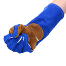 35cm Heavy Duty Black MIG Welding Gloves Gauntlets Welders Leather Thicken Glove