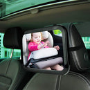 360 Rotatable Car Safety Reverse Baby Back Seat Rear View Mirror Headrest Square Baby Monitor