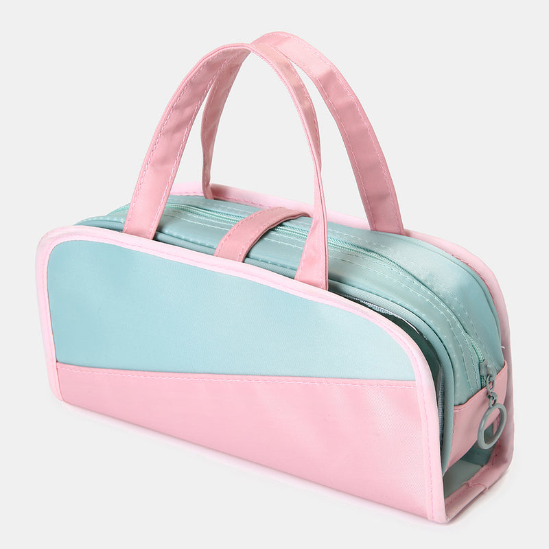 Multifunctional Large Capacity Pencil Case Portable Cosmetic Case Waterproof Pen Box Wash Bag School Students Supplies Stationery