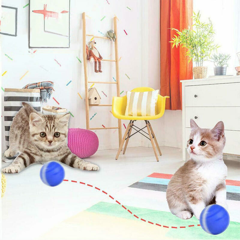 Pet Toys Ball Waterproof Bite Resistant LED Flash 360 Degree Automatic Rotation Pet Fun Ball For Cat Dog