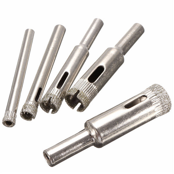 5pcs Diamond Hole Saw Drill Bit Set 5/6/8/10/12mm Tile Ceramic Glass Porcelain Marble Hole Saw