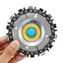 Drillpro 4 Inch 14 Teeth Grinder Chain Disc 16mm Arbor Wood Carving Disc For 100/115 Angle Grinder