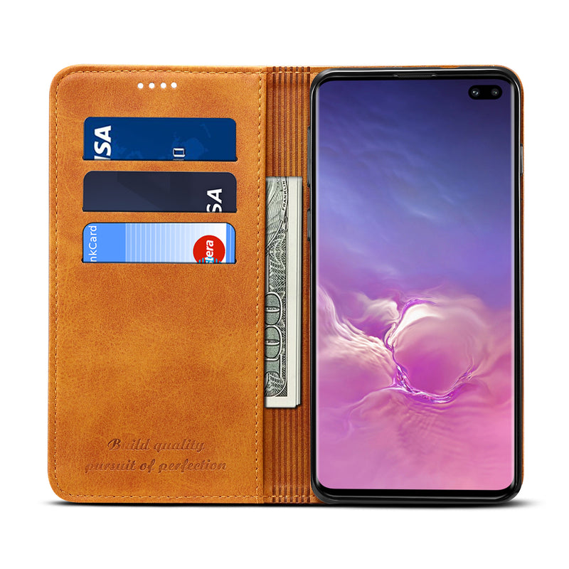 Bakeey Magnetic Flip Protective Case For Samsung Galaxy S10 Plus 6.4 Inch Wallet Card Slot Kicktand Cover