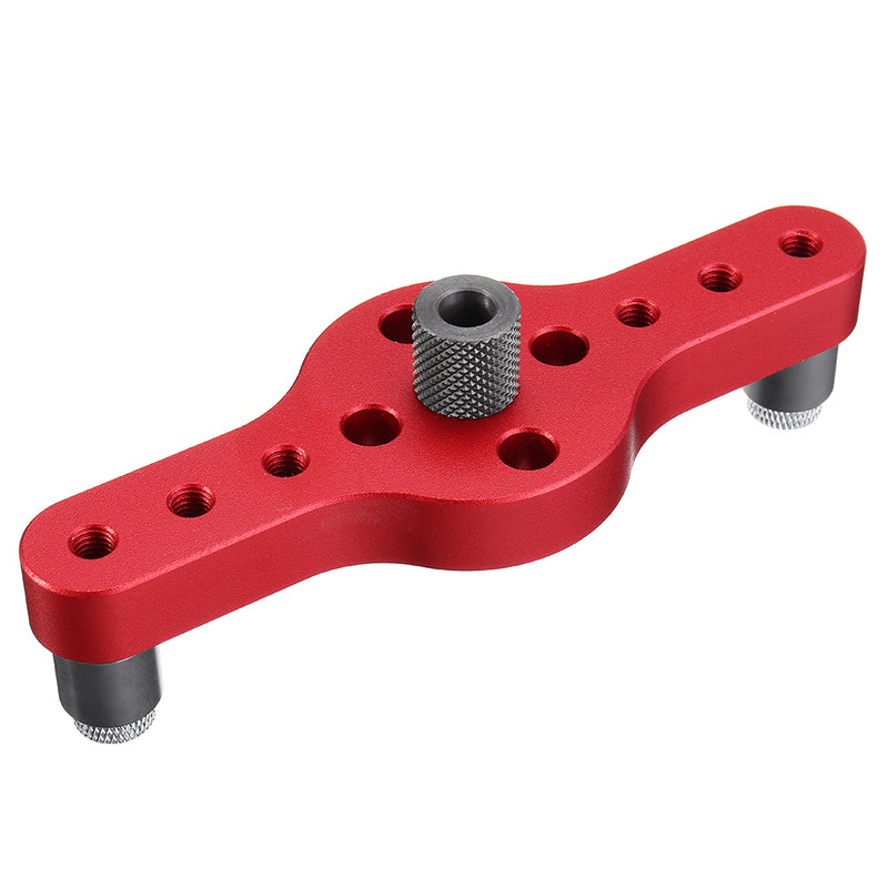 X600-2 Adjustable Aluminum Alloy Self-centering 6 8 10mm Dowel Jig Wood Panel Puncher Hole Locator Beech Center Hole Position Measuring Drilling Woodworking