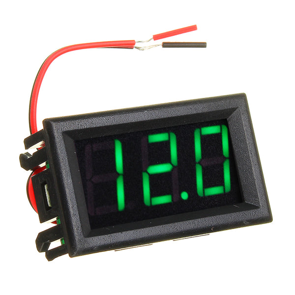 3pcs Green 0.56 Inch Mini Digital Voltmeter DC 4.5V To 30V Digital Voltmeter Voltage Panel Meter For 6V 12V 24V Electromobile Motorcycle Car