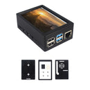 3.5inch MHS LCD Screen Display +  Transperent/Black Dual Use Box ABS Case Kit for Raspberry Pi 4 Model B