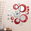 Acrylic 3D Mirror Creative Wall Clock Stickers Home Living Room Decals Hanging Decor