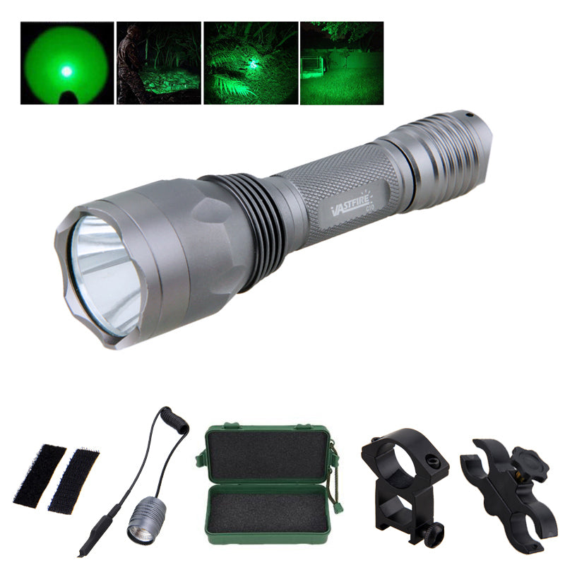 VASTFIRE 1000Lumen Zoomable USB Rechargeable Spotlight LED Flashlight Tactical Flashlight Outdoor Waterproof 18650 Flashlight