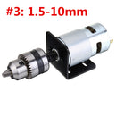 Machifit DC 12V Lathe Press 795 Motor With Drill Chuck and Mounting Bracket or 24V 15A 360W Power Convertor