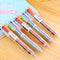 5pcs/lot 6 in 1 Multicolor Rainbow Ballpoint Pen Students Office Transparent Ball Point Ballpoint