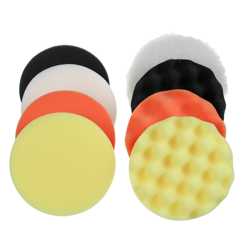 10pcs 3/4/5/6/7 Inch Buffing Waxing Polishing Sponge Pads Kit Set for Car Polisher Drill