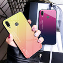 Bakeey Gradient Color Tempered Glass + Soft TPU Back Cover Protective Case for Xiaomi Redmi 7 / Redmi Y3