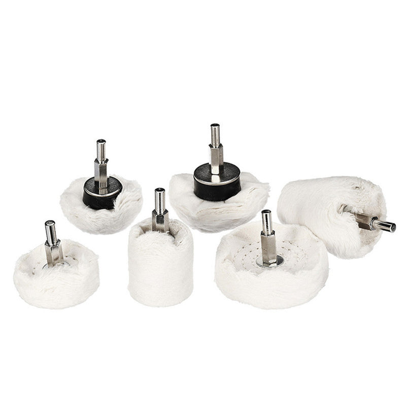 6pcs Polishing Wheel Buffing Pad Mop Wheel Kit Cloth Cotton Buffing Wheel