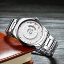 CRRJU 2141 Unique Dial Stainless Steel Casual Style Creative Men Wrist Watch Quartz Watch