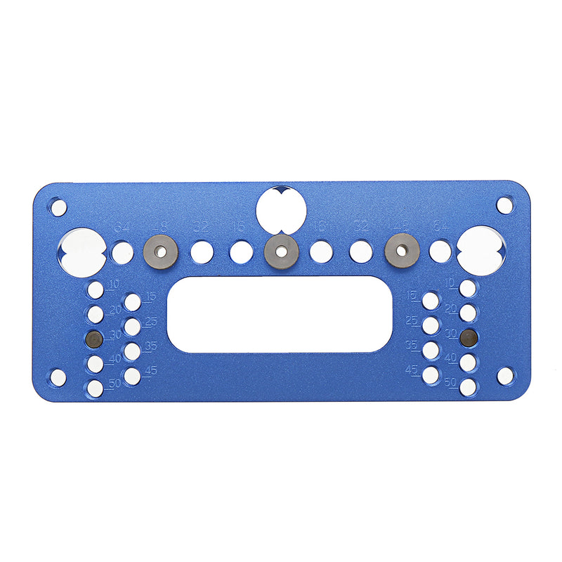 Blue Aluminum Alloy Knob and Pull Cabinet Hardware Jig Adjustable Door Drawer Handle Knob Pull Drill Template Woodworking Tool