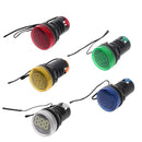 10pcs 22mm AC 50-380V Thermometer Indicator Red Light LED Digital Display Temperature Measuring Induction Ranging -20-199