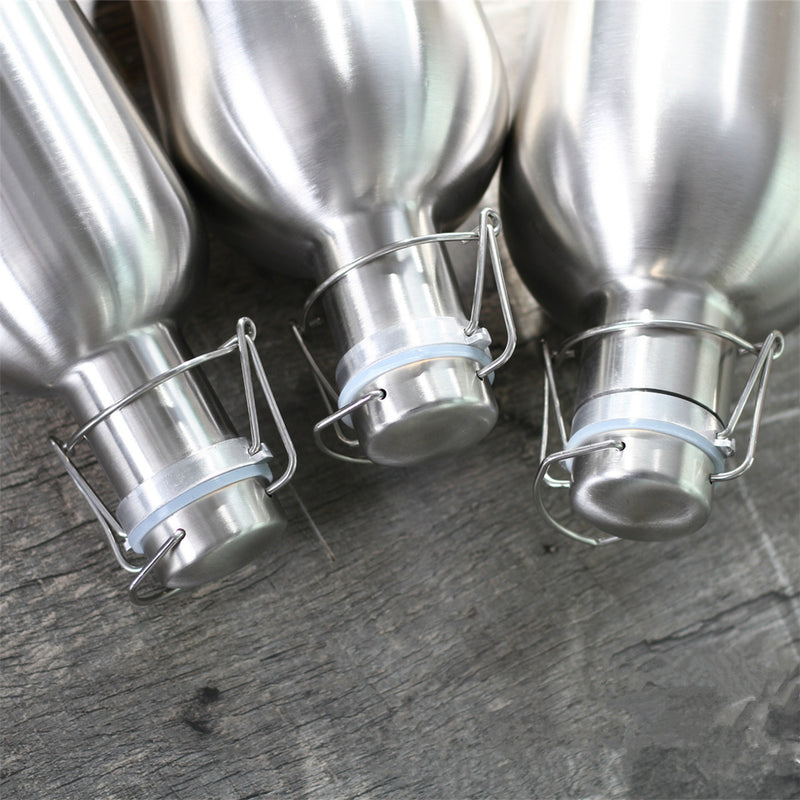 1L Single Layer Stainless Steel B eer W-ine Beverage Pot Bottles Barrel B-eer Pot