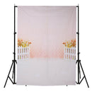 5x7FT Flower Fence Pink Photography Backdrop Background Studio Prop