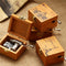 Retro Wooden Wind Up Music Box Castle In The Sky