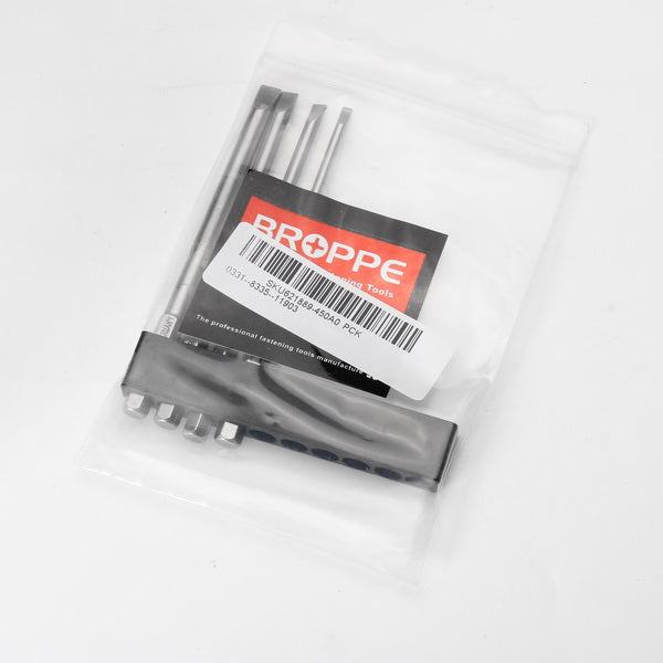 BROPPE 4pcs 100mm Magnetic 3.0-6.0mm Flat Head Slotted Tip Screwdrivers Bits