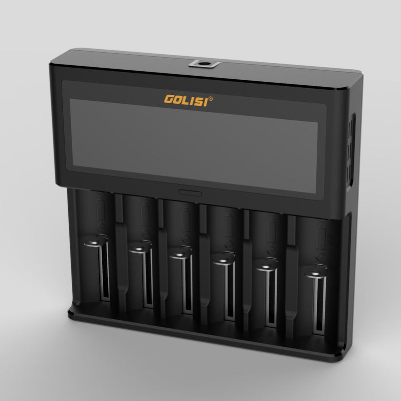 GOLISI S6 LCD Display Rapid Smart  Ni-mh / Ni-cd Battery Charger 18650 26650 18350 16340 21700