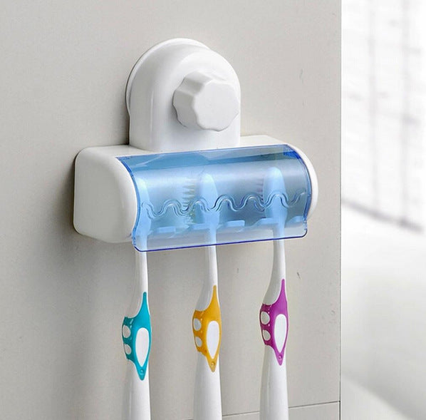 Honana BX Plastic Dust-proof Toothbrush Holder Bathroom Kitchen Toothbrush Suction Cups Holder