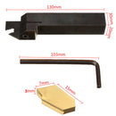 ZQ2020R-3 Lathe 20mm Parting Off Turning Tool Holder With 10pcs SP300 3mm Carbide Inserts