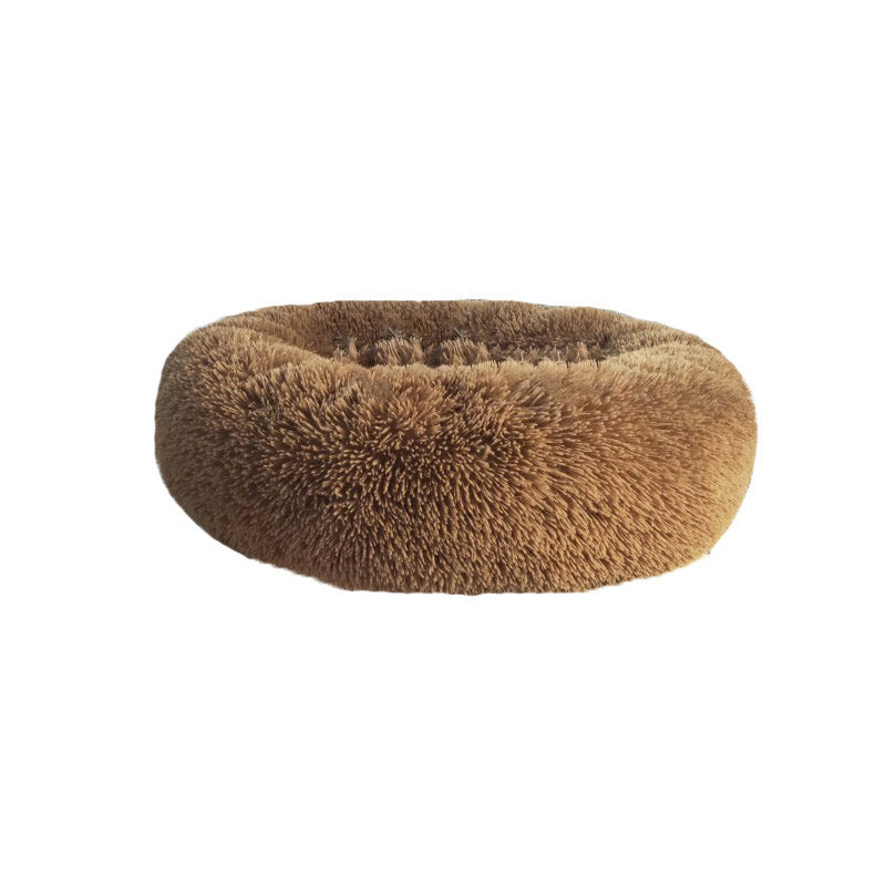 40-100cm Pet Supplies Kennel Round Plush Pet Nest Padded Soft Warm For Cat Bed Mat Pad