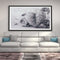 45x80cm Grey Heart Rose Canvas Wall Art Frameless Paintings Pictures Home Decor
