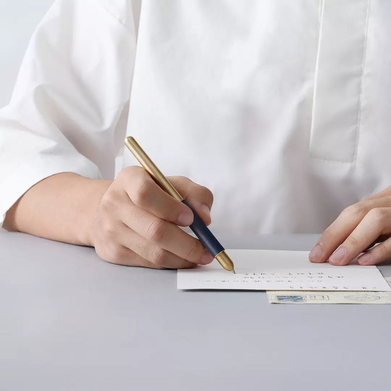 EY-PRODUCTS Time Cow Leather Brass Signing Pen Smooth Writing Pen from XIAOMI YOUPIN