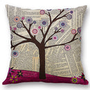 European Style Oil Painting Tree Cushion Cover Home Decor Throw Pillow Case