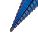 Drillpro Upgrade 3Pcs 1/4 Inch Hex Shank Blue Nano Coated Step Drill Bit Set 4-12/4-12/4-32mm