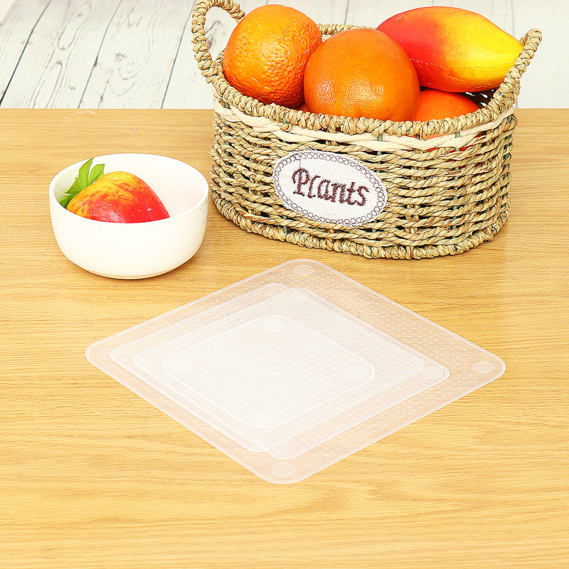 4Pcs/Set Retractable Silicone Seal Wrap Reusable Stretch Lid Food Storage Seal Fresh