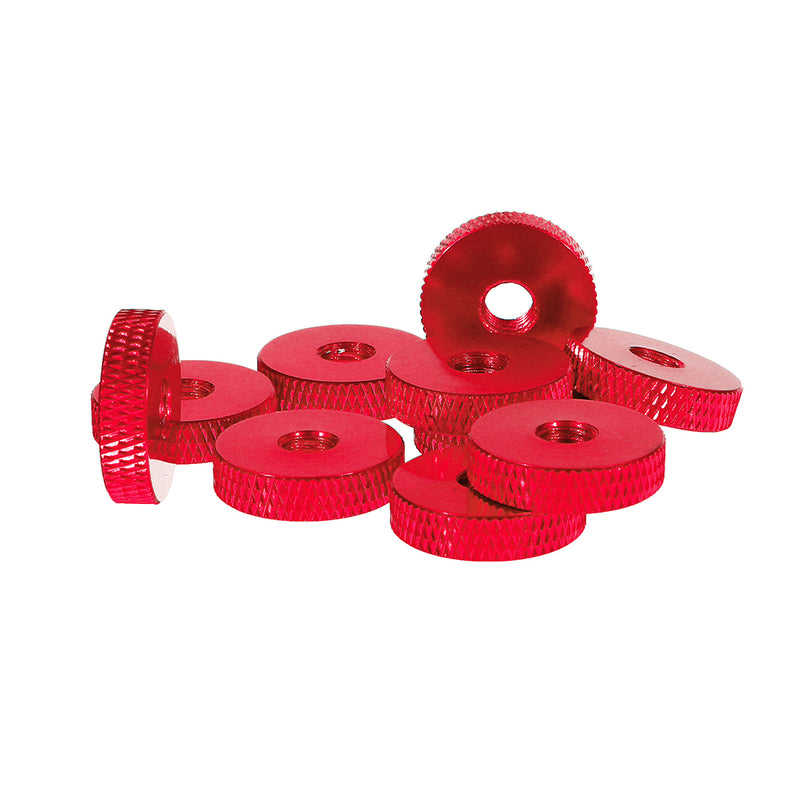 10Pcs M6 Manual Knurled Thumb Aluminum Alloy Screw Nut Spacer Flat Washer