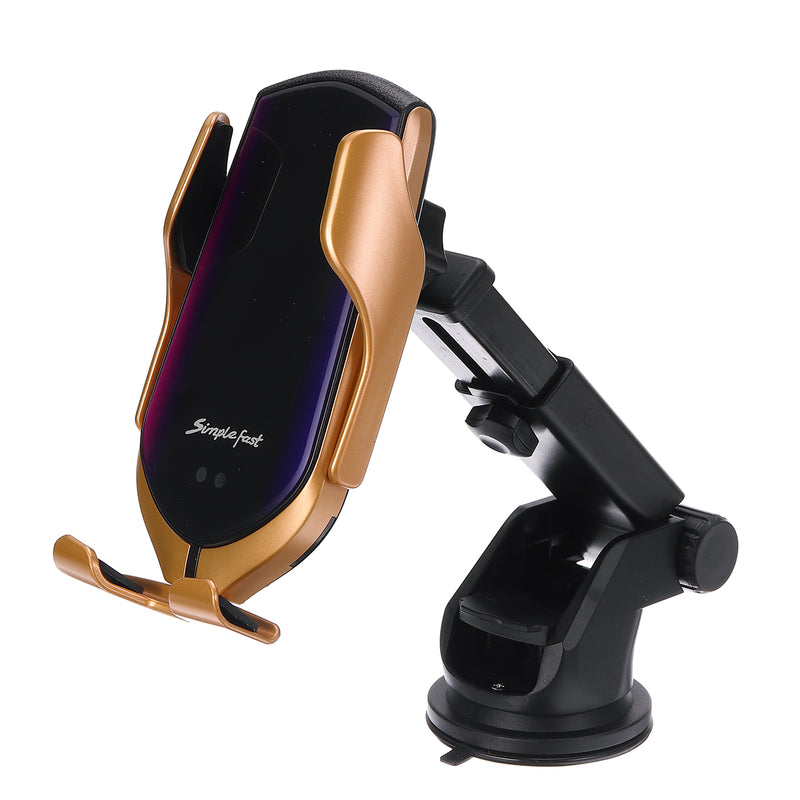 Metal Glass 10w Qi Wireless Charger Infrared Sensor Air Vent Dashboard Car Phone Holder For 4.0-6.5 Inch Smart Phone iPhone 11 Samsung Note 10