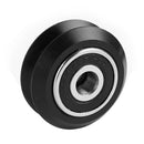Black Color Double V-Wheel W-Slot / V-Slot Passive Pulley Kit For 3D Printer Engraving Machine CNC Machine
