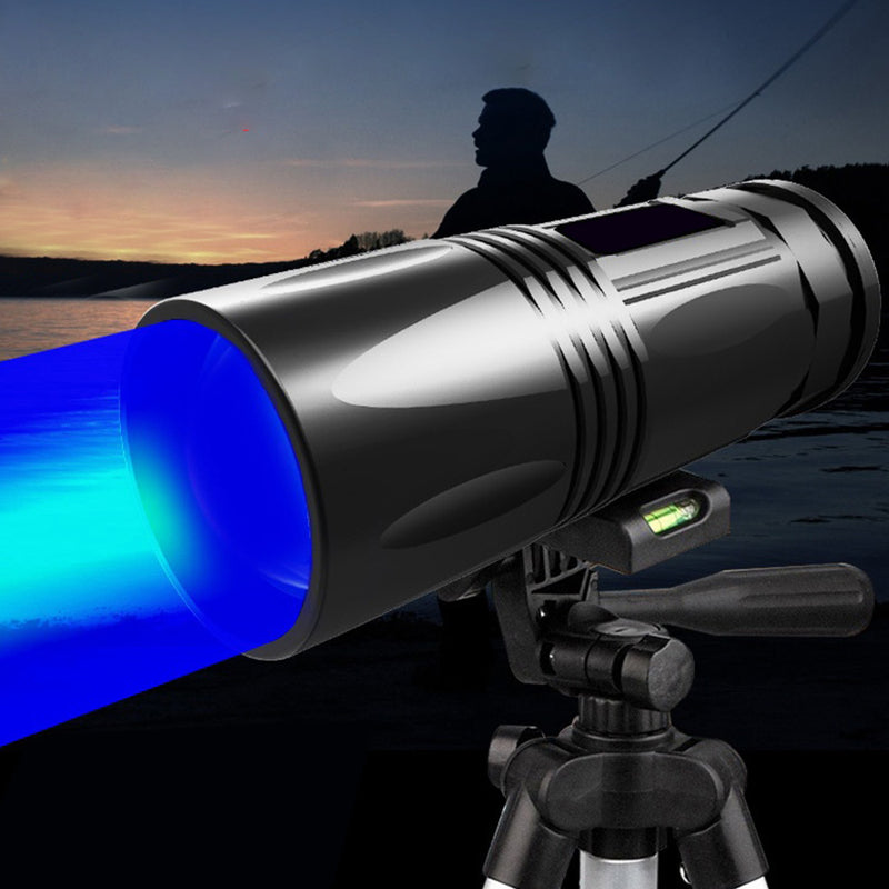 Xmund XD-FL5 300 Lumens Q5 LED High Brightness Fishing Lamp Waterproof Zoomable 2 Modes 4 Color Light USB Rechargeable Flashlight