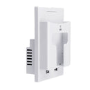 MoesHouse Wall Socket Electric Qi Wireless Charger 5W Dual USB Port Mobile Phone Holder EU/UK Style