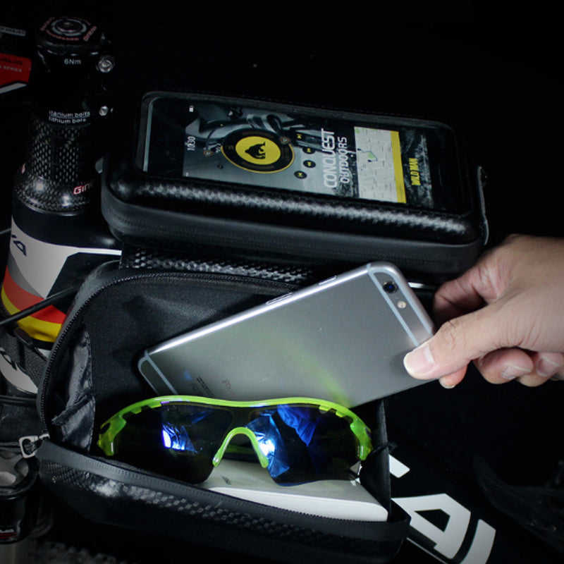 Large Capacity Waterproof Phone GPS Bike Bag Frame Tail Rear Tube Tube Cycling Motorcycle