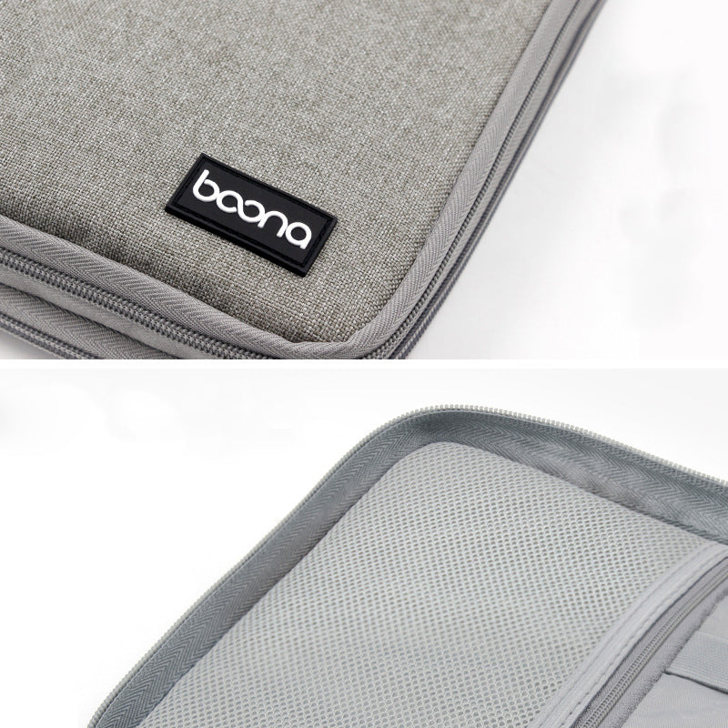 Boona 27cm*20cm Double Layer Digital Accessories Storage Bag U Disk Memory Card USB Cable Tablet Organizer Travel Bag
