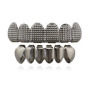 4 Colors Three-dimensional Lattice Stripe Metal Braces Geometric Glossy Braces Grillz Teeth Jewelry