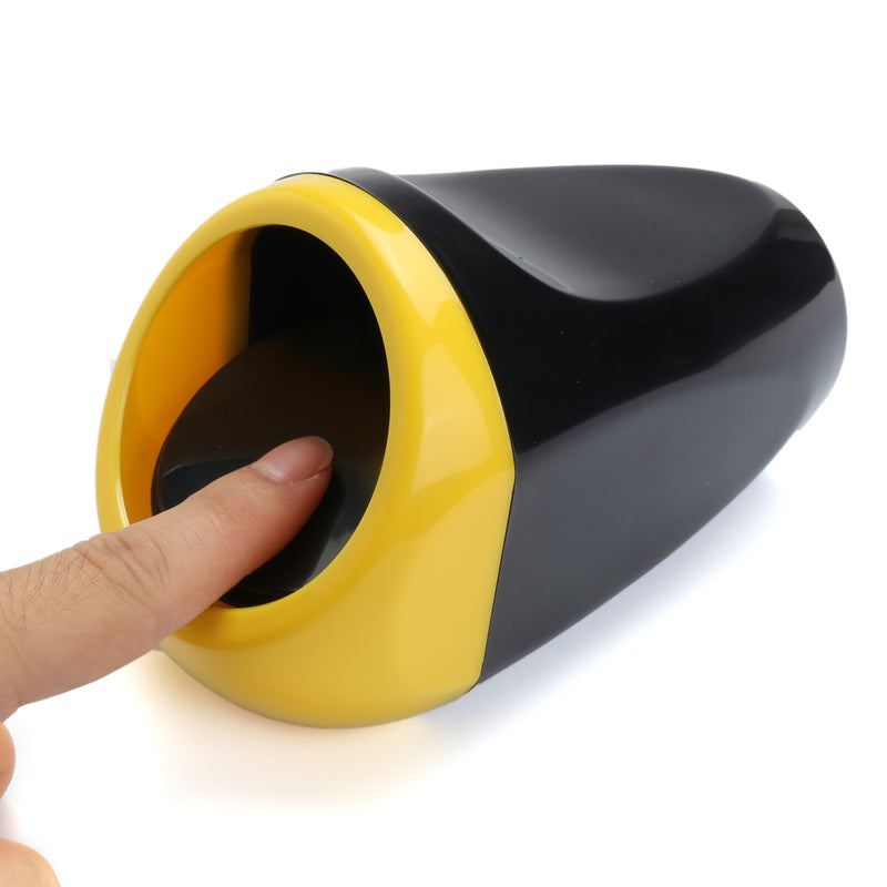 Yellow Mini Trash Rubbish Bin Garbage Dust Holder Car Waste Bins Office Home