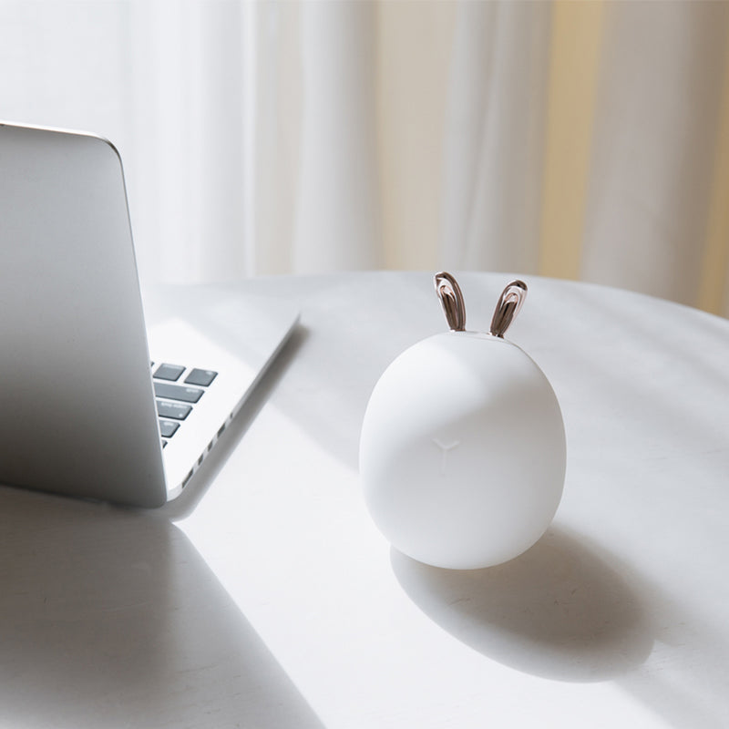 3life Rabbit Fawn Silicone LED Night Light Warm White Light USB Charge Childern Desk Bunny Night Lamp